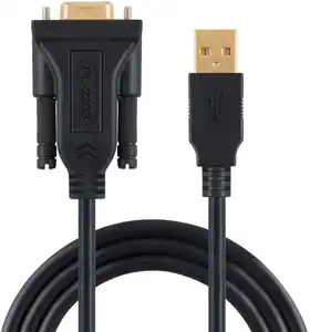 사용자 정의 색상 USB 직렬 DB9 프로그래밍 케이블 D-Sub 9 핀 암 케이블 Siemens Plc 프로그래밍 가능 논리 컨트롤러