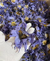 Fleurs de lotus bleues séchées de qualité supérieure, nénuphars égyptiens entiers pour arôme botanique et infusions aux herbes
