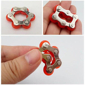 Cadena de <span class=keywords><strong>Bicicleta</strong></span> para Aliviar el Estrés, Cadena de Hierro de Seis Eslabones con Múltiples Transformaciones, Juguete para Aliviar el Estrés - Product Image 6