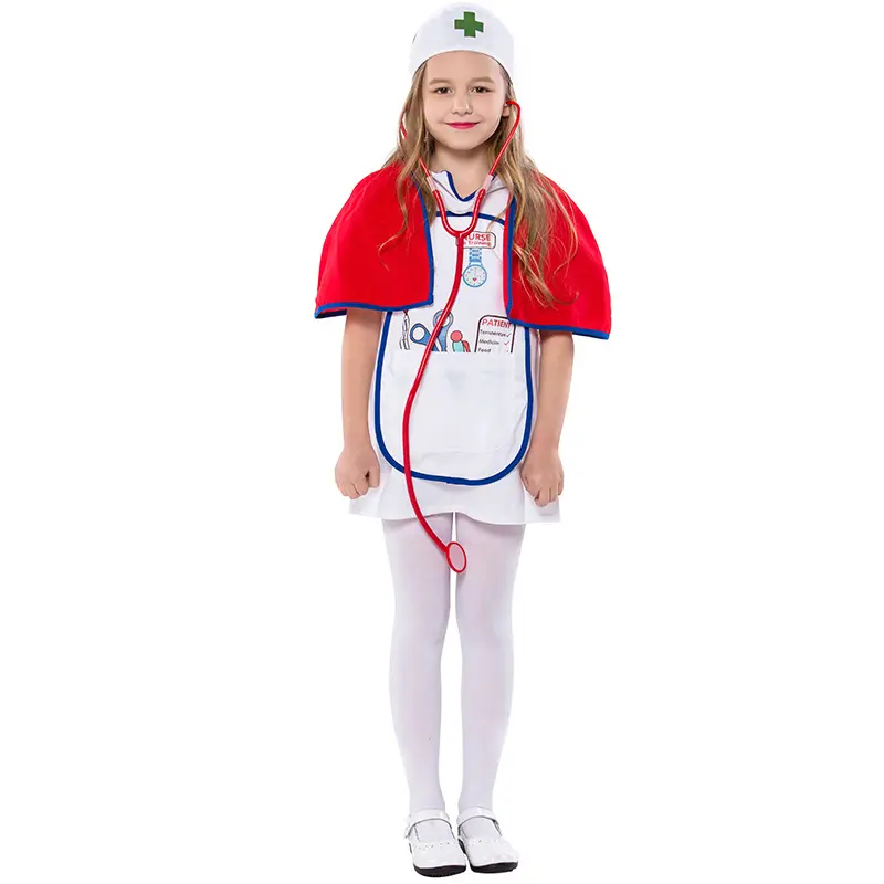 Halloween Meisjes Verpleegster Jurk Cosplay Kostuum Kids Arts Pak Carnaval Stage Prestaties Jurk