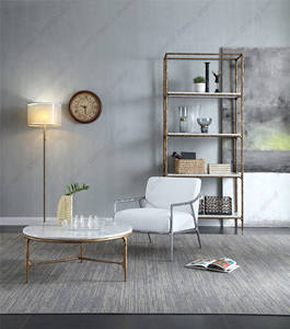 THADDEUS-Estantería abierta <span class=keywords><strong>de</strong></span> <span class=keywords><strong>madera</strong></span>, Metal <span class=keywords><strong>y</strong></span> <span class=keywords><strong>madera</strong></span>, mármol, sala <span class=keywords><strong>de</strong></span> estar, Hotel, estante <span class=keywords><strong>de</strong></span> libros - Product Image 3