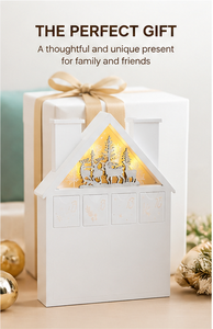 Custom White House Shaped Advent Calendar <b>Box</b> with Twin Chimneys Rigid Cardboard <b>Christmas</b> Blind <b>Box</b> Mystery Packaging <b>Box</b> - Product Image 2