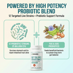 Cápsulas Probióticas Multicepas, Complejo para el Equilibrio Intestinal, 12 Cepas, 25 Mil Millones de UFC con Prebióticos FOS GOS, Cápsula Dietética Vegetariana - Product Image 4