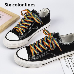 Lacets plats 8 mm à rayures dégradées six couleurs pour chaussures de sport et décontractées, modèle 154, vente en gros transfrontalière - Product Image 6