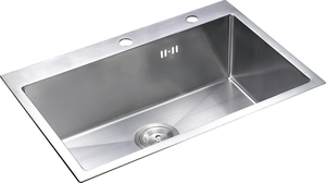 Évier de cuisine double en acier inoxydable SUS304 brossé satiné 820x450mm avec robinet 806 intégré - Product Image 6