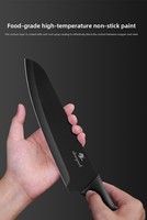 Ensemble de 17 couteaux de cuisine en acier inoxydable 30Cr13 avec revêtement antiadhésif, manche en PP TPR, pour la cuisine à domicile, cadeau, outils de cuisine pour la famille