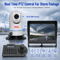 Caméra PTZ de véhicule étanche IP66, vision nocturne, IPC 2MP, caméra dôme, zoom optique 25X, kit de toit pour chasse aux tempêtes, DVR mobile, carte SD