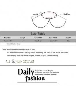 DIY personalizado blanco y negro desmontable mujer capelet blusa media camisa falso cuello falso - Product Image 5