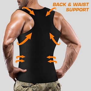 Débardeur de compression pour <span class=keywords><strong>homme</strong></span>, effet sauna et stimulant de transpiration, pour la course, le cyclisme, l'entraînement sportif et la gym - Product Image 4