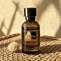 Botol Parfum Kaca Silinder 30ml 50ml 100ml Custom, Dasar Tebal, Kosong, Dengan Tutup Logam Hitam