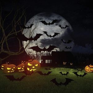 Decoración de Halloween, Adhesivos de Pared con Diseño de Murciélagos 3D, Suministros para Decoración de Fiestas, Adhesivos de Araña Negra para Ramo de Halloween - Product Image 3