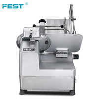 Machine à trancher le bœuf commerciale, trancheuse à viande fine pour rouleaux d'agneau, trancheuse automatique à viande congelée avec couteau de 300 mm