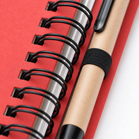 Carnet à spirale avec couverture en papier et stylo, carnet à spirale à points avec onglets, logo personnalisé, cadeau pour l'école ou le bureau, fabrication en usine