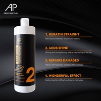 AP Traitement Lissant Biologique Naturel Professionnel de Luxe à la Kératine Brésilienne pour Cheveux Abîmés