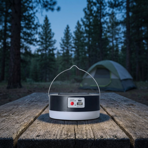 LED Solar Integrated <b>Rechargeable</b> Portable Camping <b>Lamp</b> ABS DC6V 100W USB/Solar Charging Lithium Battery 2400mAh 3 Dimmable - Product Image 3