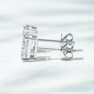 Starsfine Diamant Stud <b>Earring</b> Classic Style Fine jewelry Single Diamante Pendiente 10K Gold Radiant Lab Grown Diamond <b>Earrings</b> - Product Image 3