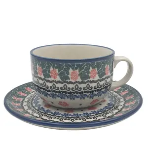 Poland style hot sell coffee mug ceramic mug cup tea cups saucers in good quality