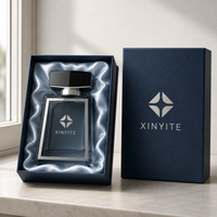 Atomiseur de parfum carré moderne en verre, flacon multi-couleurs avec couvercle noir pour emballage de parfum masculin de marque