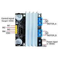 Module de commande de moteur DC à double canal 10A, pont H, variation de vitesse PWM positive et négative, 3-18V, basse tension, courant élevé