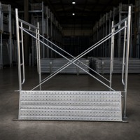 Échafaudage en H galvanisé en acier Q235, robuste, mobile et pliable, avec échelle transversale et passerelle en acier