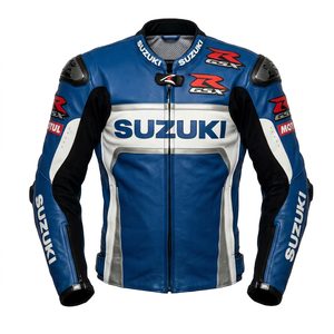 Men’s Zuzuki MotoCP Cowhide Leather <b>Racing</b> <b>Jacket</b>/Chaqueta – Premium Speed & Trackwear Gear Made To Measure CE Level 2 - Product Image 1