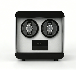 <span class=keywords><strong>Nouvelle</strong></span> conception 2026 – Boîte remontoir de montres haut de gamme à 2 emplacements en alliage d'aluminium – Boîte à montres métallique OEM/ODM pour remontage de montres - Product Image 1