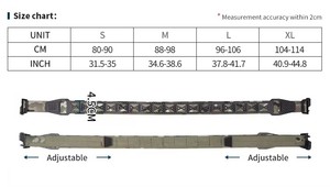 Ceinture tactique Emersongear réglable à dégagement rapide en nylon noir Molle ultra-légère pour hommes - Product Image 2