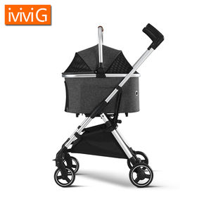 M301 lüks taşınabilir 4-Wheel alüminyum evcil hayvan taşıyıcı küçük boy katlanabilir köpek ve kedi seyahat arabası açık ve kapalı kullanım için - Product Image 2