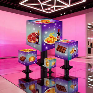 <span class=keywords><strong>Pantalla</strong></span> LED Innovadora Personalizada OEM para Centro Comercial, <span class=keywords><strong>Pantalla</strong></span> LED con Diseño de <span class=keywords><strong>Cubo</strong></span> de <span class=keywords><strong>Rubik</strong></span>, Solución Visual Creativa Tridimensional a Todo Color de 360 Grados - Product Image 1