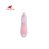 Coupe-ongles électrique portable professionnel 5-en-1 pour bébé avec lumière LED, rose/bleu, lime à ongles en ABS, kit de soin des ongles pour enfants, boîte