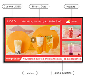 4K UHD 500nits Wall Mount kỹ thuật số biển Slim thương mại hiển thị <span class=keywords><strong>LCD</strong></span> màn hình quảng cáo màn hình Android 11 với USB ,RJ45 - Product Image 4