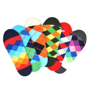 <span class=keywords><strong>Calcetines</strong></span> Invisibles para Hombre con Diseño de Puntos de Colores y Argyle, <span class=keywords><strong>Calcetines</strong></span> de Tobillo Bajos con Bloques de Color a la Moda, <span class=keywords><strong>Calcetines</strong></span> Casuales Antideslizantes OEM Personalizados - Product Image 5