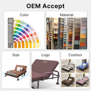 سرير أريكة معدني قابل للطي متعدد الوظائف بالجملة لغرف المعيشة والفنادق وغرف الضيوف - Product Image 4