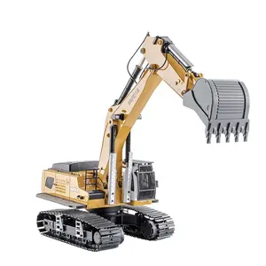 2023最新原装包装EN71/CPSIA认证金属惠纳1599无线电控制挖掘机型号遥控挖掘机