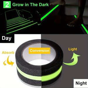 Fabricación de GY, hoja de cinta antideslizante que brilla en la oscuridad, cinta luminosa, tira antideslizante impermeable brillante para escaleras - Product Image 6