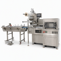 Machine d'emballage horizontale automatique PLC en acier inoxydable pour rouleaux de printemps surgelés, lumpias et gâteaux de riz, pour usine alimentaire halal