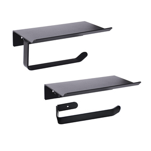 Supporto per fazzoletti <span class=keywords><strong>da</strong></span> <span class=keywords><strong>cucina</strong></span> in alluminio di vendita caldo supporto <span class=keywords><strong>da</strong></span> parete staccabile per bagno <span class=keywords><strong>portarotolo</strong></span> di carta igienica con ripiano per telefono - Product Image 2