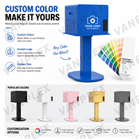 Support d'imprimante pour photomaton, cadre métallique pour iPad 10,2-13 pouces, machine de photomaton portable avec anneau lumineux, imprimante photo
