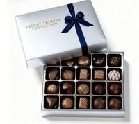 Boîte cadeau de chocolat en carton imprimé personnalisé pour bonbons, biscuits, emballage de Noël, avec nœud de ruban