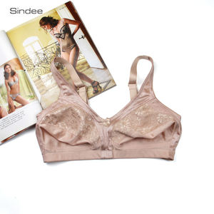 En gros logo personnalisé Respirant Grande Taille Doux tasse Sans Fil Retour Fermer Dentelle Gros <span class=keywords><strong>Seins</strong></span> Soutien-Gorge - Product Image 1