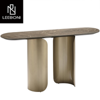 Petite table de console en marbre de luxe moderne sur mesure de haute qualité pour couloir