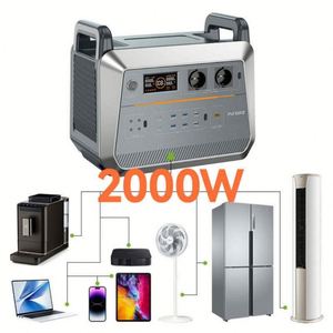 เครื่องกำเนิดไฟฟ้าพลังงานแสงอาทิตย์แบบพกพา 2000W 1024Wh แบตเตอรี่ LiFePO4 สถานีพลังงานแบบพกพา พร้อมแอปพลิเคชัน, WIFI, บลูทูธ, ชาร์จเร็ว - Product Image 1