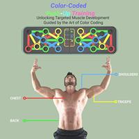 Plateau d'entraînement pectoral 9-en-1 avec poignées détachables, lignes multicolores et support de pompes, personnalisable avec votre marque