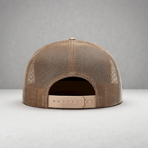 Custom Design Leather Patch Embroidery Logo 7 Panel <strong>Hats</strong> Flat Brim Mesh Trucker <strong>Hat</strong> Digital Printing Animal Camo Snapback Caps - Product Image 6