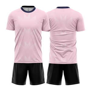 Set da Calcio Personalizzato con Stampa a Trasferimento Termico, Asciugatura Rapida, Traspirante, Antibatterico, Taglie Grandi, Manica Corta, Collo Alto, Colori a Blocchi - Product Image 6