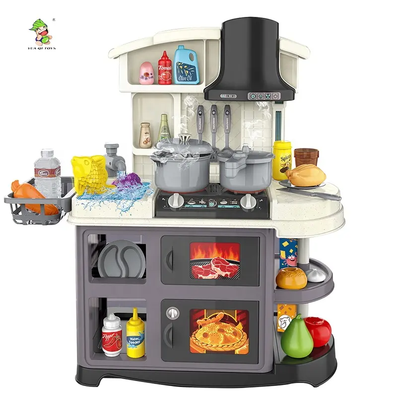 Cocina de lujo juguetes de plástico de cocina juguetes Multi-funcional, casa de juego Juguetes