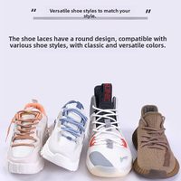 Lacets 100% Coton Personnalisables en Usine pour Chaussures de Sport, Sacs et Vêtements - Hommes et Femmes, Noir Beige Original, 16 Brins