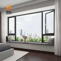 Ventana Abatible de PVC Ecológica, Libre de Plomo, Resistente a los Rayos UV, para el Mercado de América del Norte