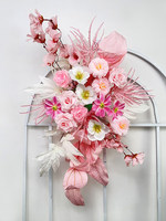 Nouveaux accessoires de mariage, fleurs artificielles de chrysanthème, décor de fiançailles, accents floraux suspendus, toile de fond de salle de mariage, coin mural