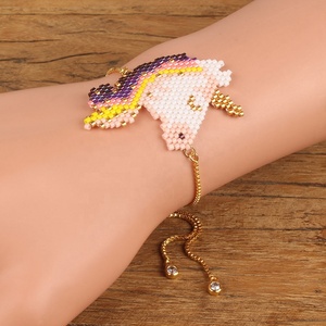 MI-S180051 Moyamiya <span class=keywords><strong>Miyuki</strong></span> <span class=keywords><strong>delica</strong></span> cuentas unicornio caballo colgantes conjunto de joyas collar de pulsera, <span class=keywords><strong>venta</strong></span> al por mayor - Product Image 3